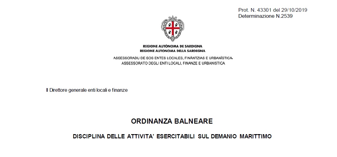 Ordinanza Balneare