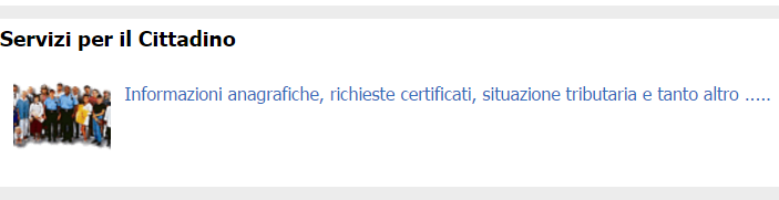 Servizi per il Cittadino